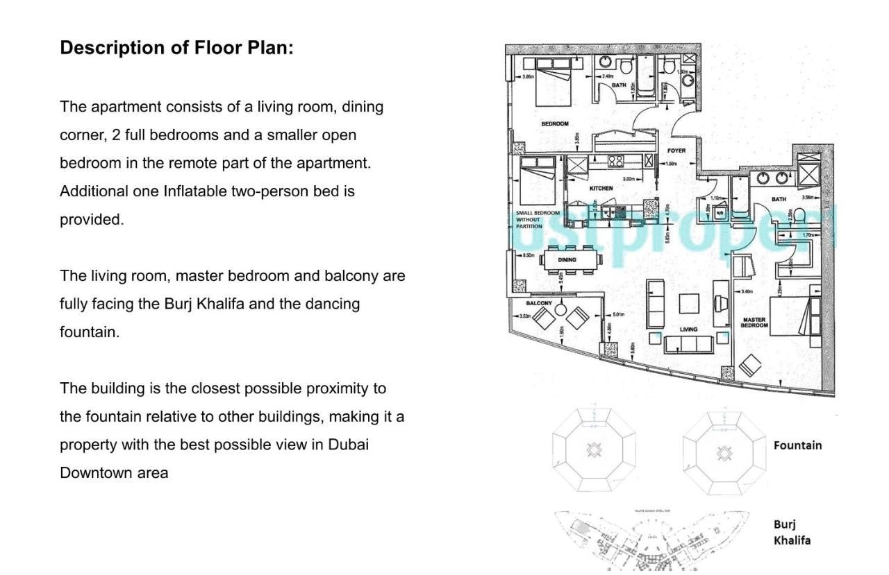 Elite Royal Apartment - Full Burj Khalifa & Fountain View - 2 Bedrooms And 1 Open Bedroom Without Partition Dubai Buitenkant foto